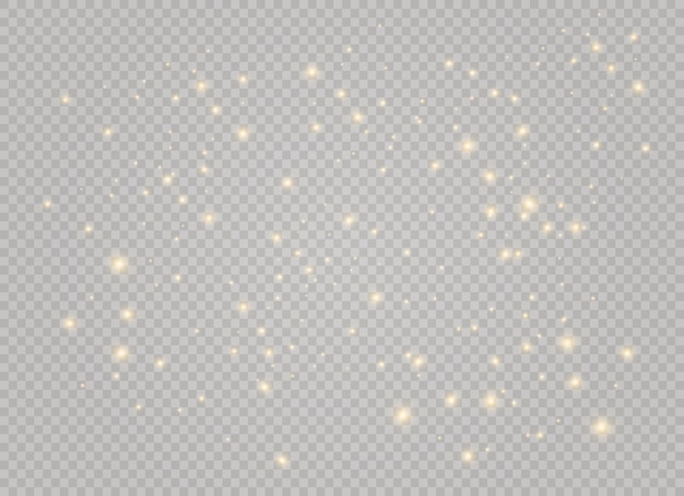 Sparks and stars glitter special light effect. Sparkling magic dust particles.