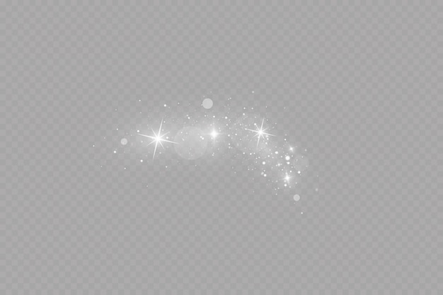 Sparks and stars shine with a special light Christmas light effect Shiny fairy dust particles