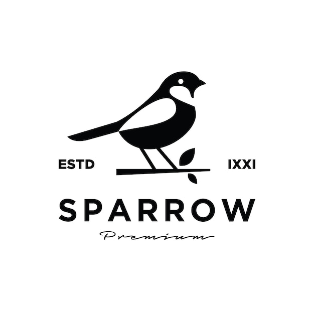 sparrow bird premium logo design