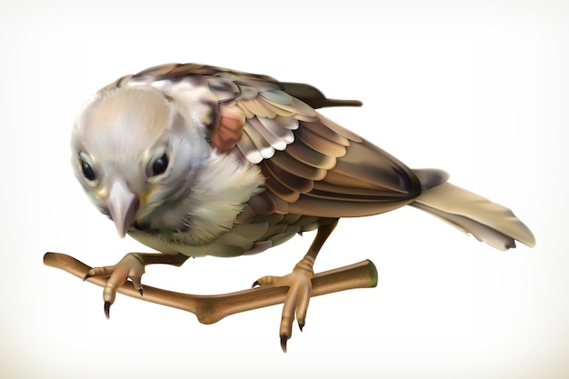 Vector sparrow illustration