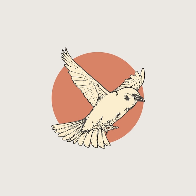 sparrow vintage vector