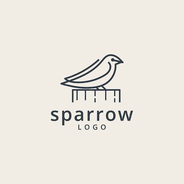 Sparrows logo with a simple line style