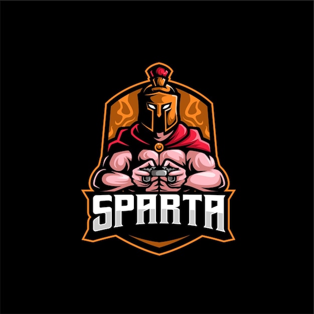 sparta gamer mascotte logo