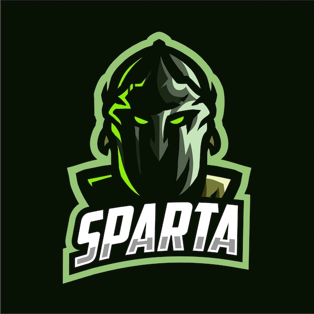 Sparta gaming e sports logo vector template