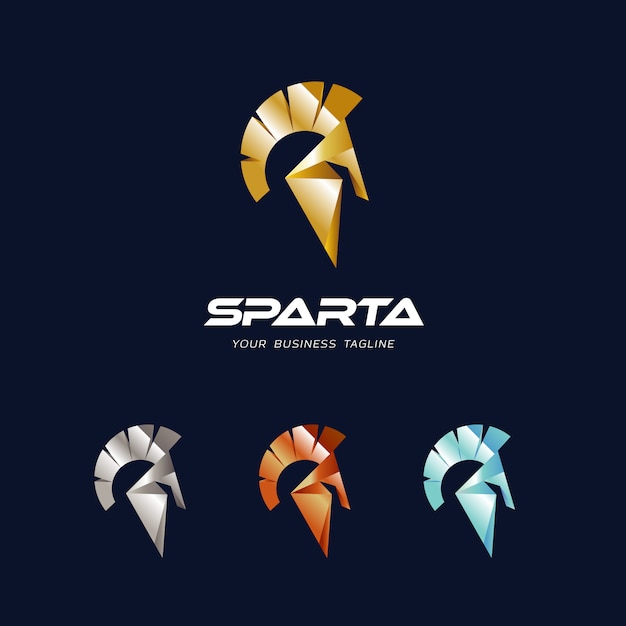 Vector sparta helmet logo design