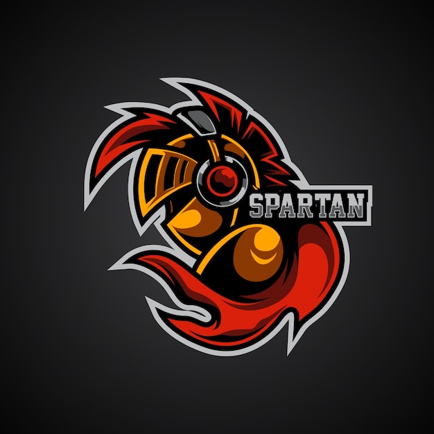 Spartaans Gamer e sport mascotte logo