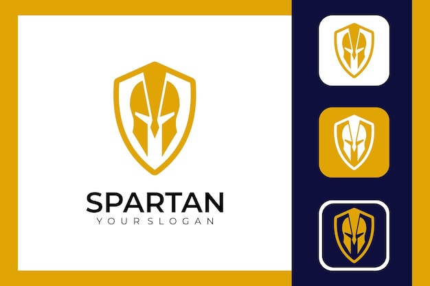 spartaans logo-ontwerp en pictogrammen