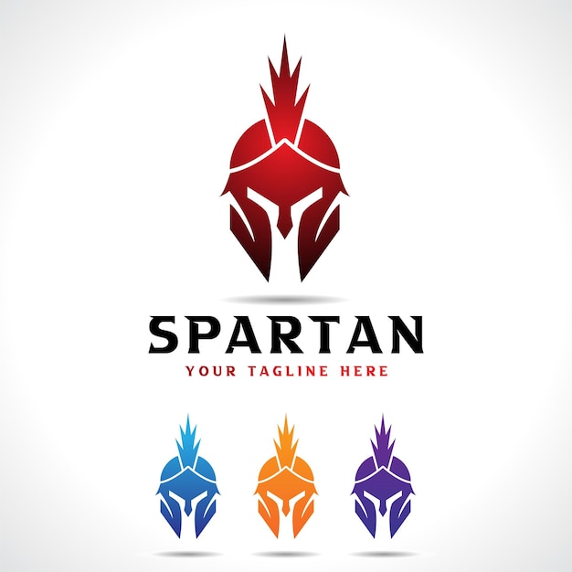 Vector spartaans logo-ontwerp ridder logo-ontwerp