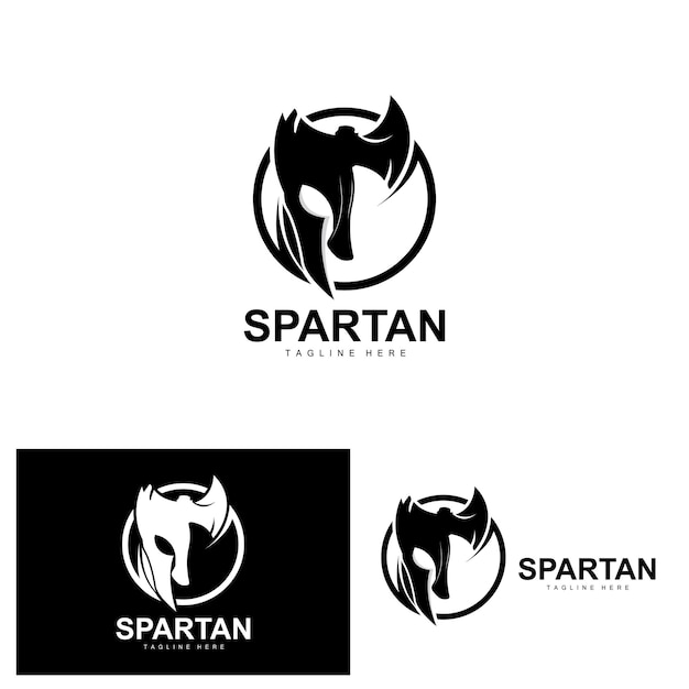 Spartaans Logo Oorlogshelm Pak Vector Barbarian Armor Icoon Viking Gym Fit Design Fitness