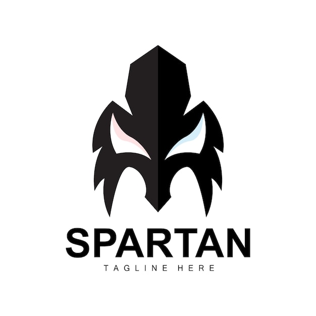 Spartaans logo oorlogshelm pak vector barbarian armor icoon viking gym fit design fitness