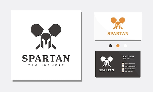 Spartaans restaurant pizza eten logo vector ontwerpsjabloon