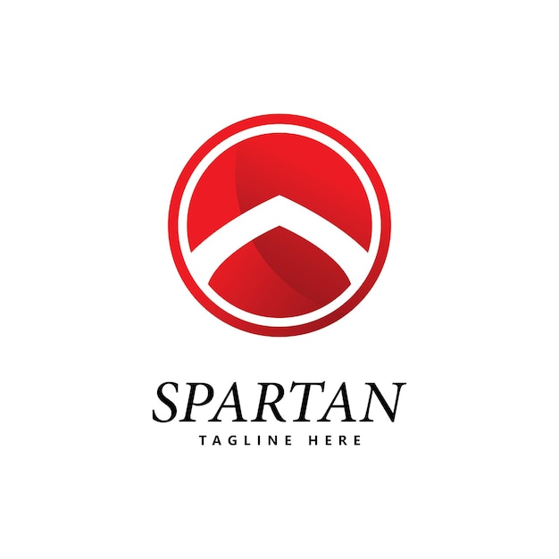 Spartaans schild logo pictogram vector