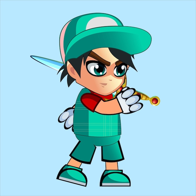 Spartaanse Cartoon Attack Game Karakter Animatie Sprite Sjabloon Vector pose 1