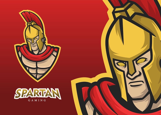 Spartaanse Esport Logo Design Vector