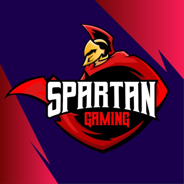 Spartaanse esport mascot logo illustratie