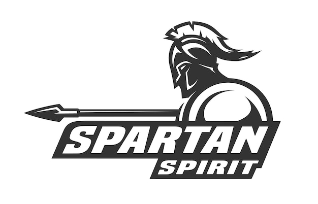 Vector spartaanse geest symbool logo