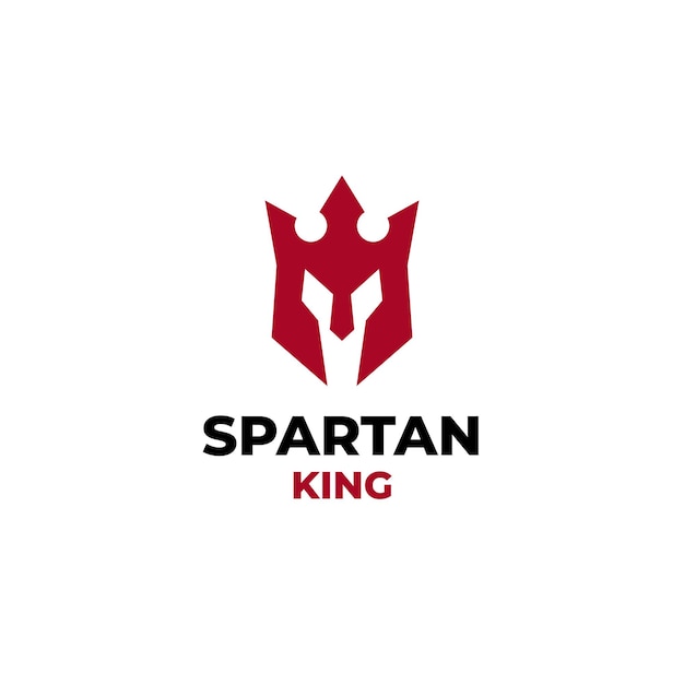 Spartaanse koning logo ontwerp vectorillustratie