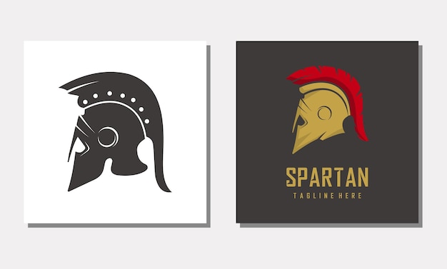 Spartaanse krijger symbool gouden logo ontwerp pictogram vector design