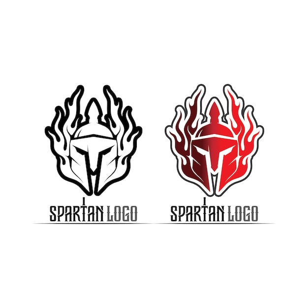Spartaanse logo pictogram ontwerpen vector