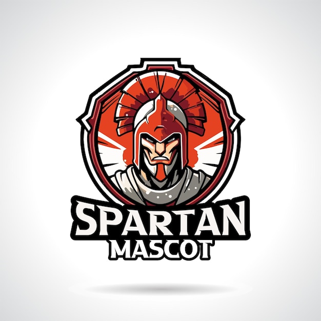Spartaanse mascotte Logo ontwerp Spartaanse Vector