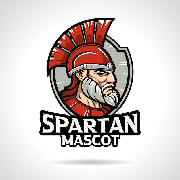 Spartaanse mascotte Logo ontwerp Spartaanse Vector