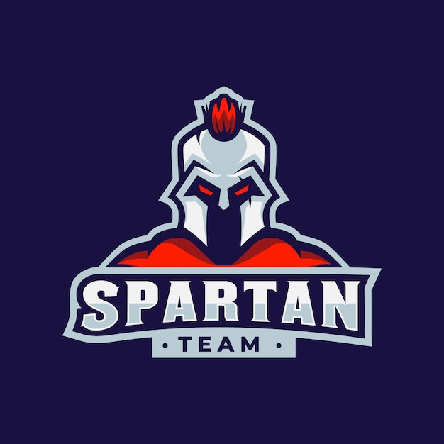 Spartaanse mascotte met logo