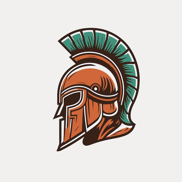 Spartaanse soldaat hoofd logo pictogram symbool vectorillustratie
