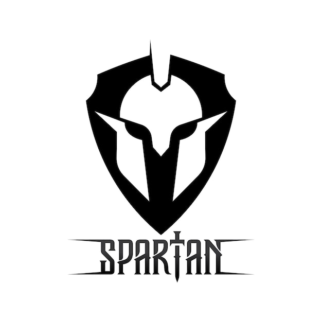 Вектор Вектор дизайна логотипа спартанского и гладиаторского шлема