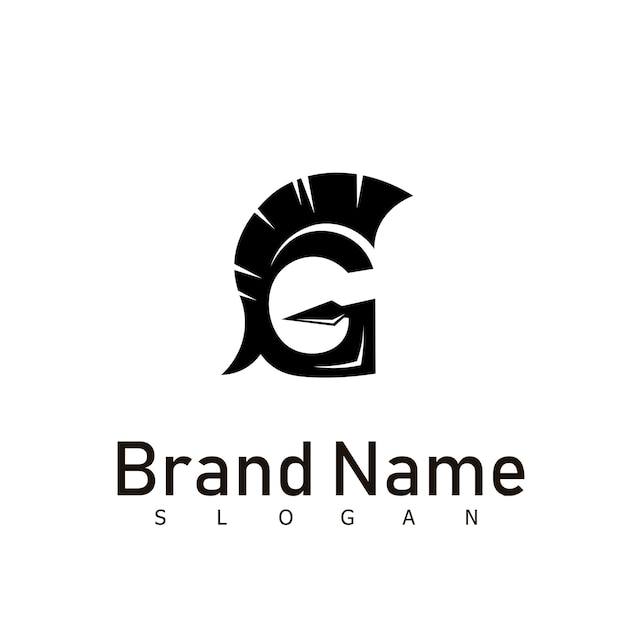 Spartan armor logo people design symbol