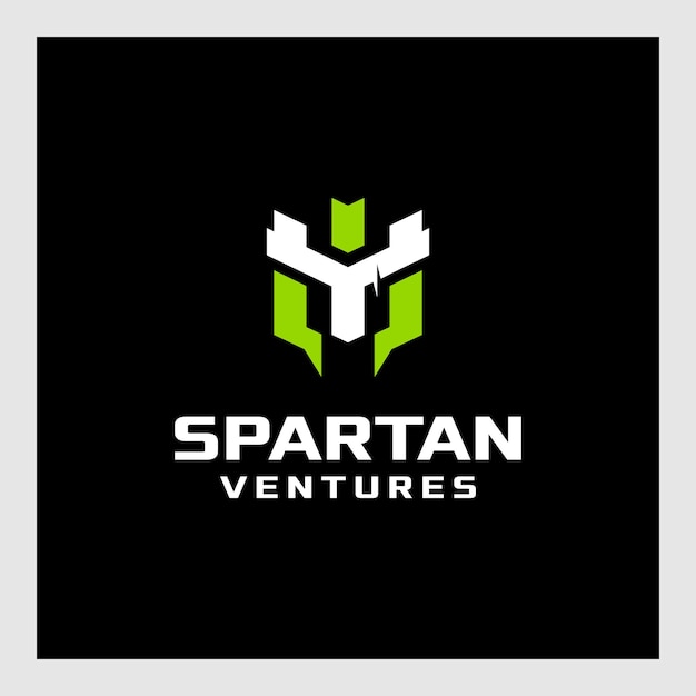 Spartan character logo design