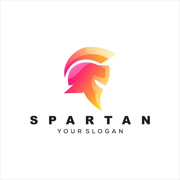 spartan colorful logo illustration vector