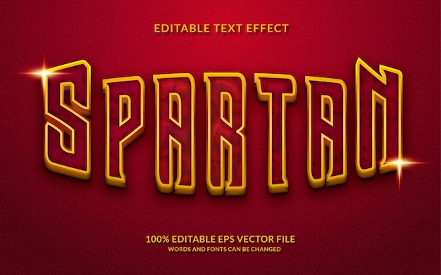 Vector spartan editable text effect