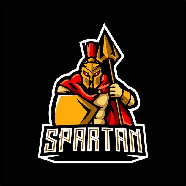 Spartan esport mascot logo template