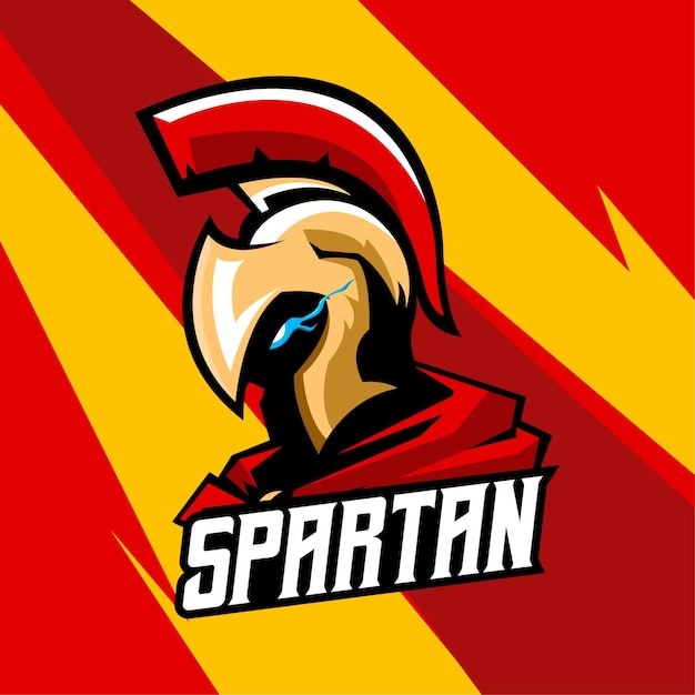 Illustrazione vettoriale del logo della mascotte di esport spartan