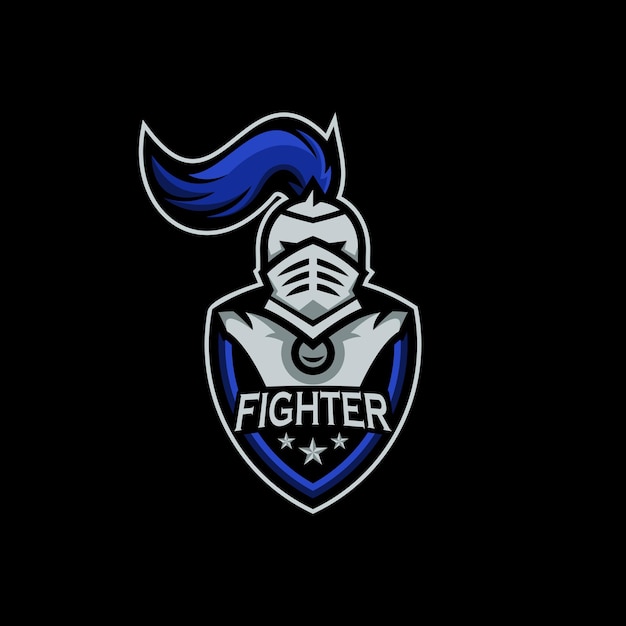 Vector spartan fighting squad logo design