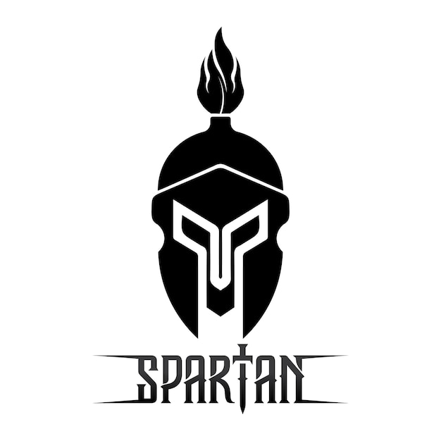 Spartan and gladiator helmet logo icon designs vector