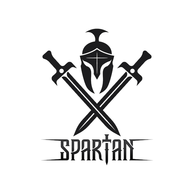 Spartan and gladiator helmet logo icon designs vector