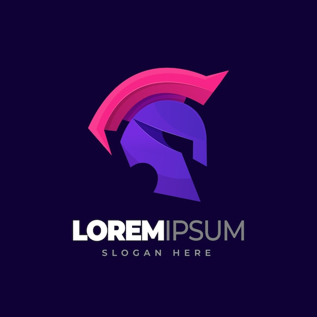 Spartan gradient logo template