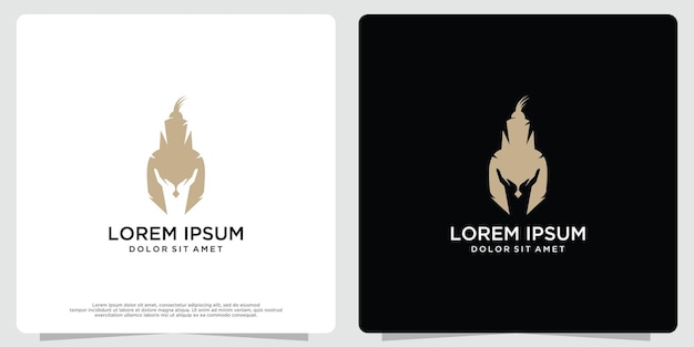 Spartan helm inspiratie logo ontwerp