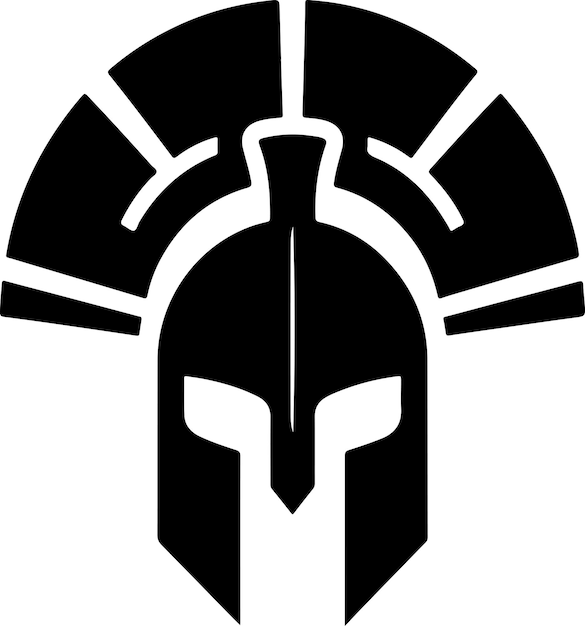 Spartan helm vector zwarte minimale kleur silhouet witte achtergrond 19