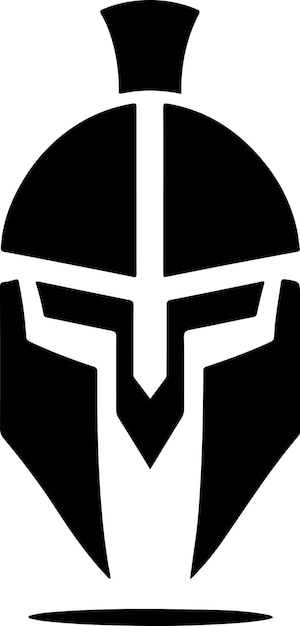 Spartan helm vector zwarte minimale kleur silhouet witte achtergrond 29