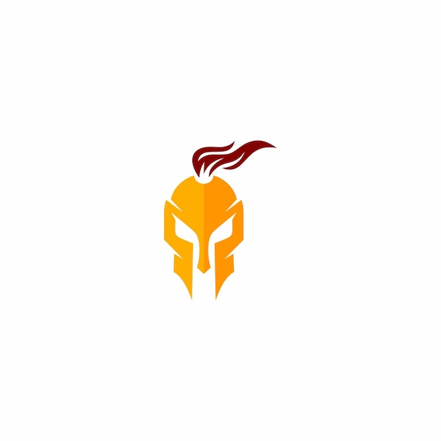 spartan helmet creative logo design