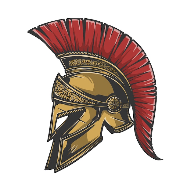 Spartan helmet in easy to change color, add text and other element