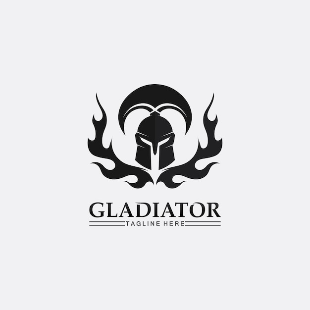 Elmo spartano, modello di logo del gladiatore