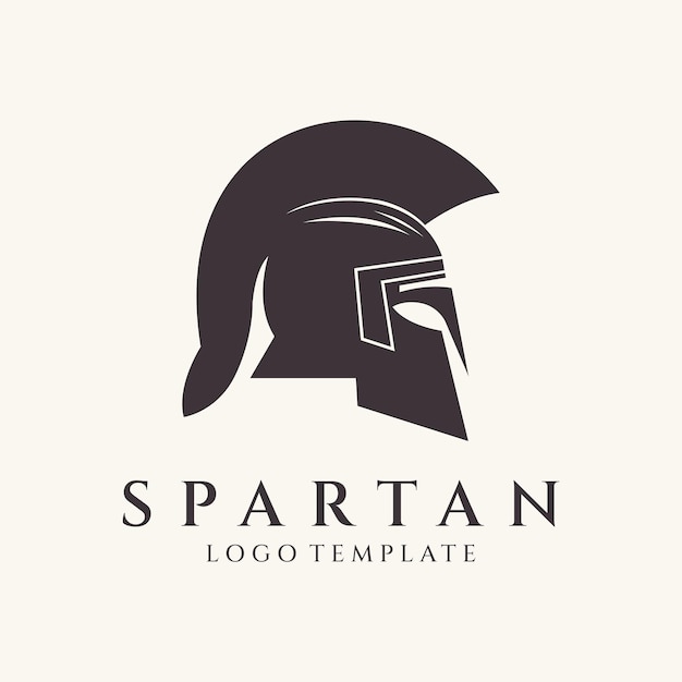 Illustrazione vettoriale del design del logo del casco spartano