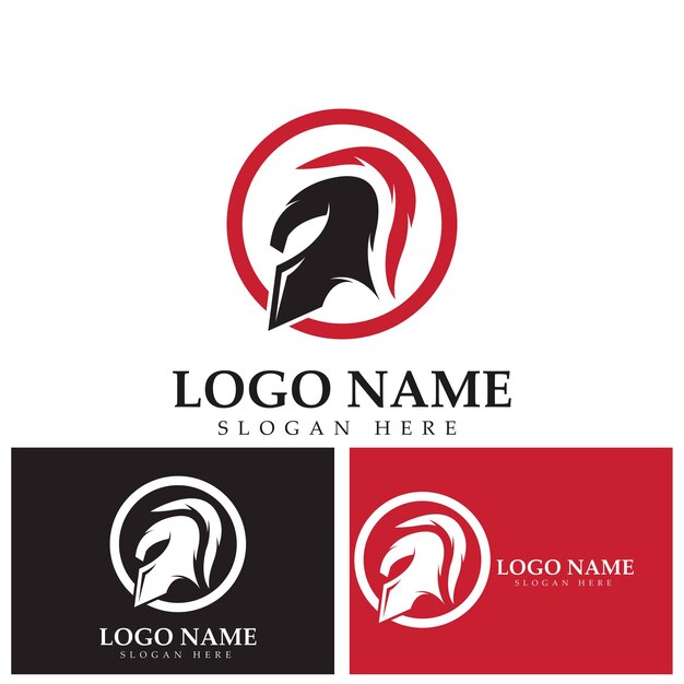 Vector spartan helmet logo template vector icon design