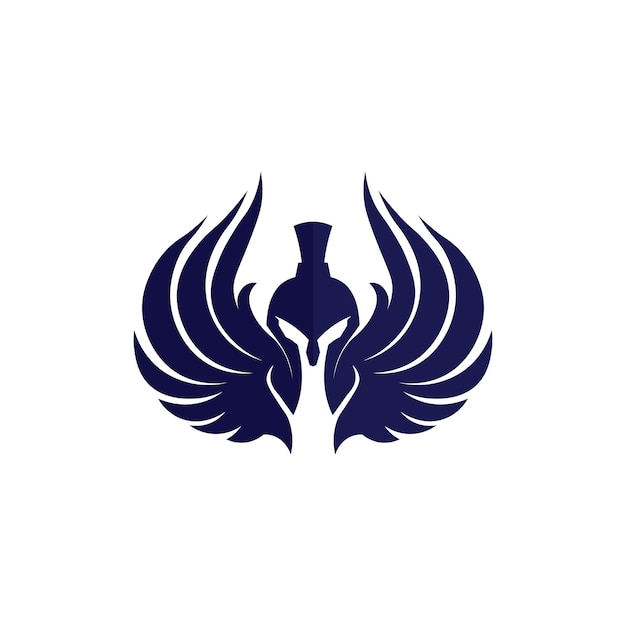 Spartan helmet logo template vector icon design