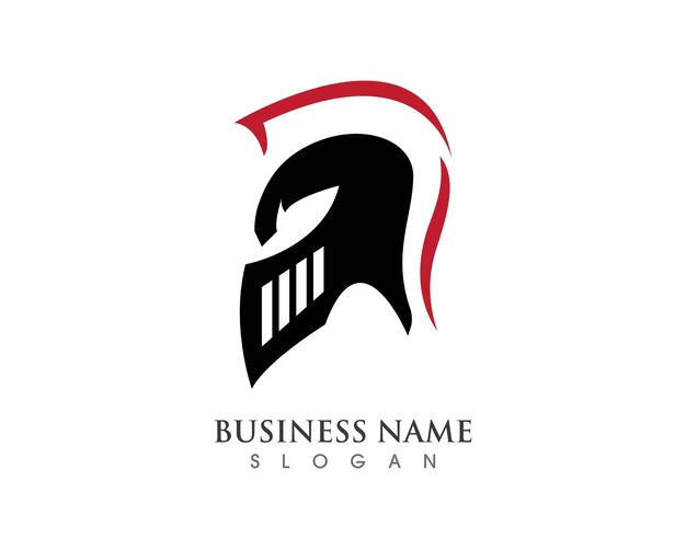 Spartan helmet logo template