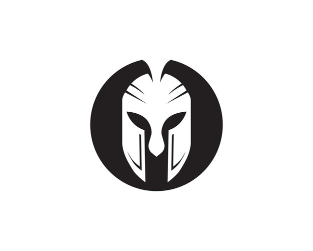 Vector spartan helmet logo template