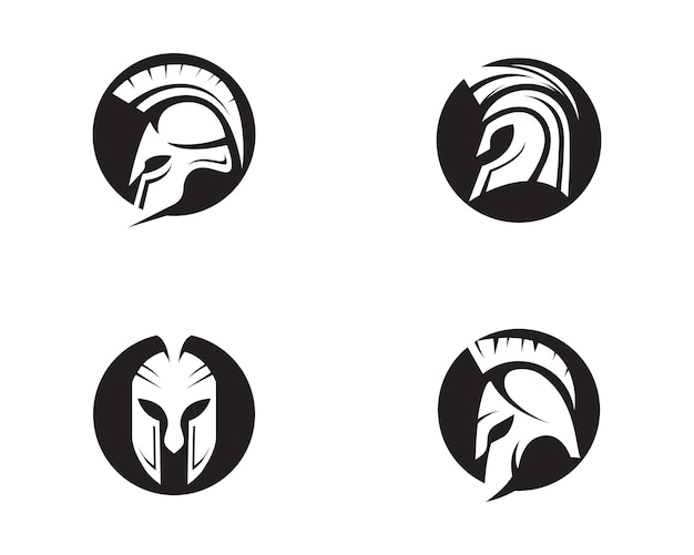 Spartan helmet logo template